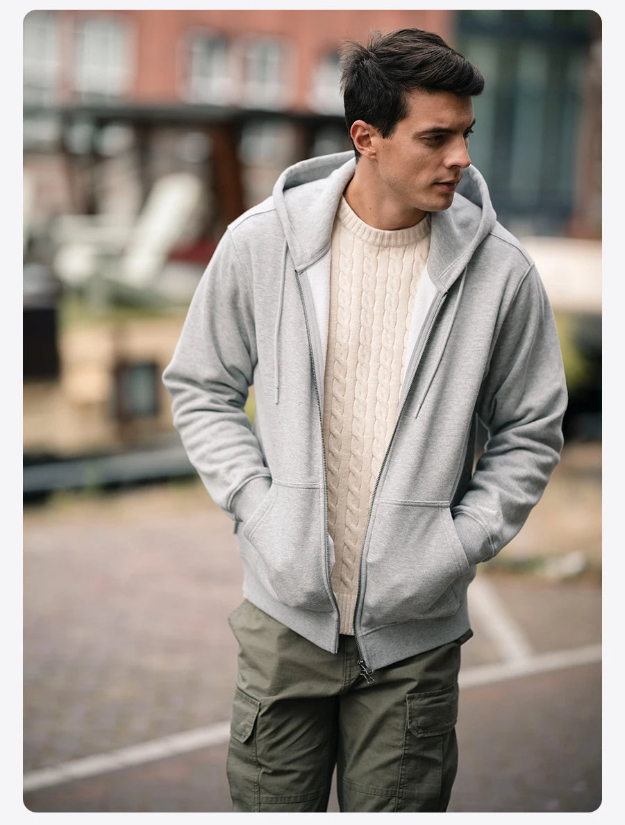 Oversized Full Zip Fleece-Lined Hoodie – Heavy Weight Warmth