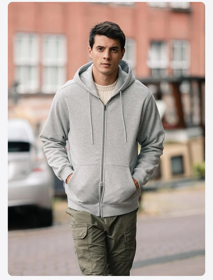 Oversized Full Zip Fleece-Lined Hoodie – Heavy Weight Warmth