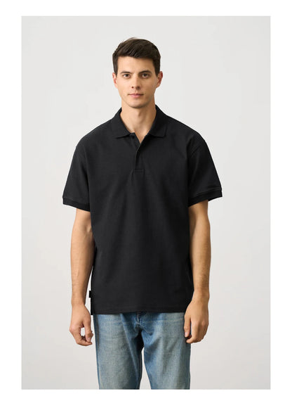 Alumis Men Oversized Breathable Polo Shirt – 300gsm Piqué Fabric