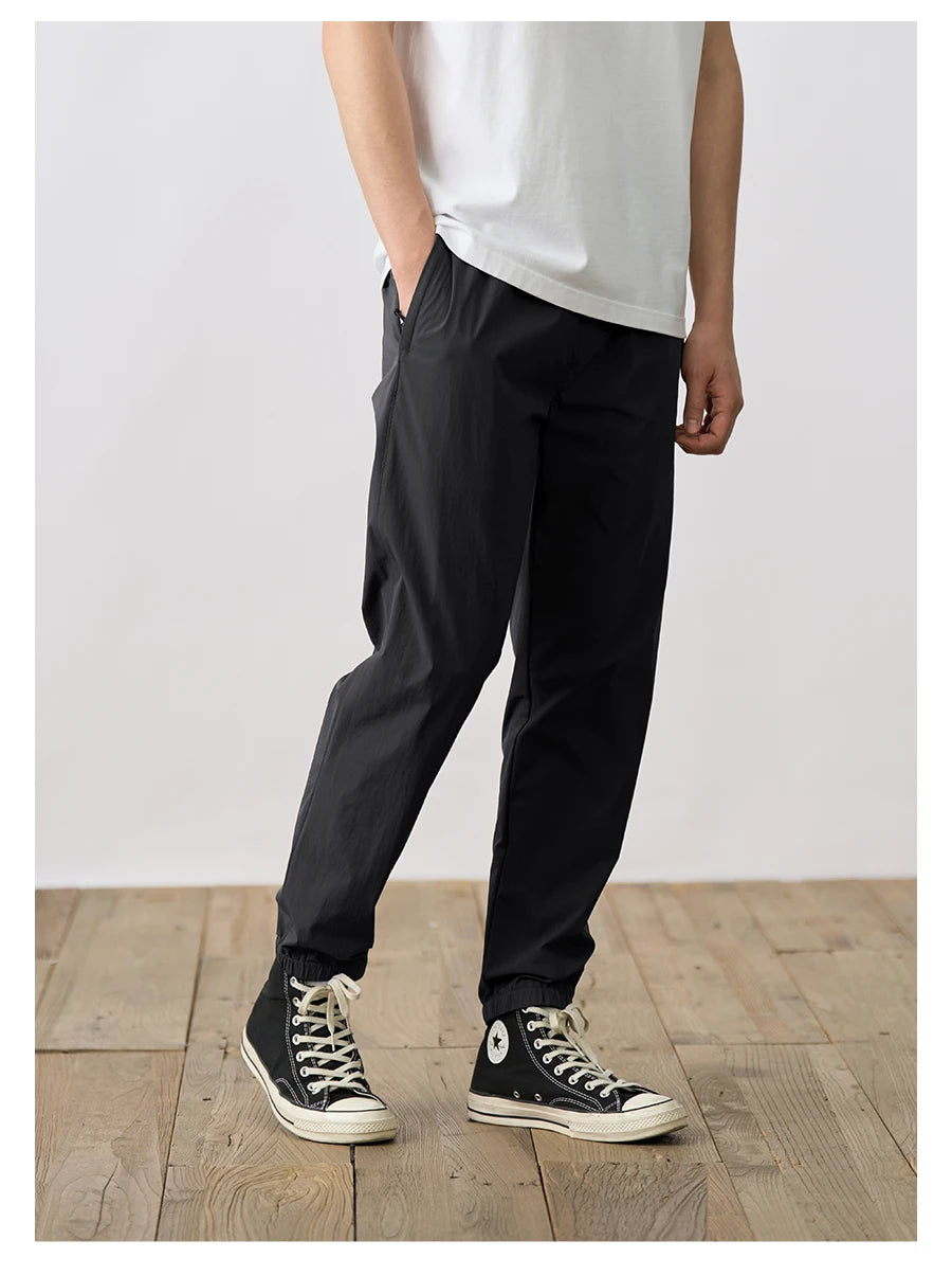 Lightweight Quick-Dry Tapered Ankle-Length Pants