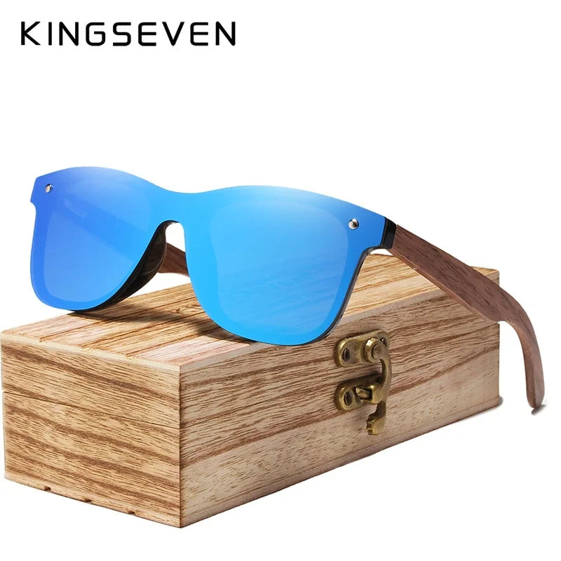 Handmade Wooden Polarised Sunglasses – UV400 Mirror Lenses