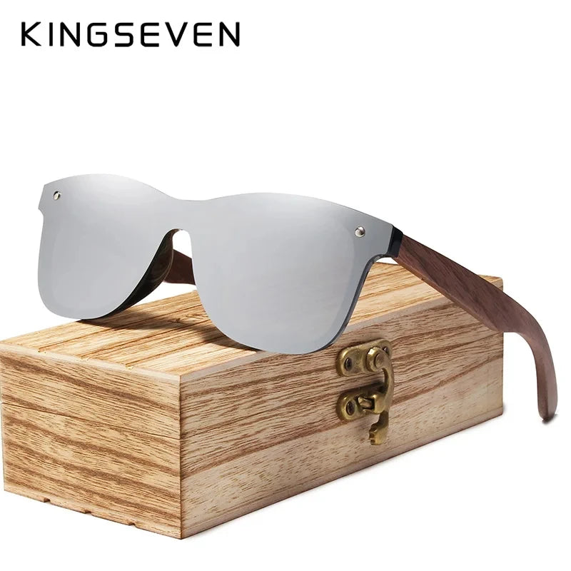 Handmade Wooden Polarised Sunglasses – UV400 Mirror Lenses