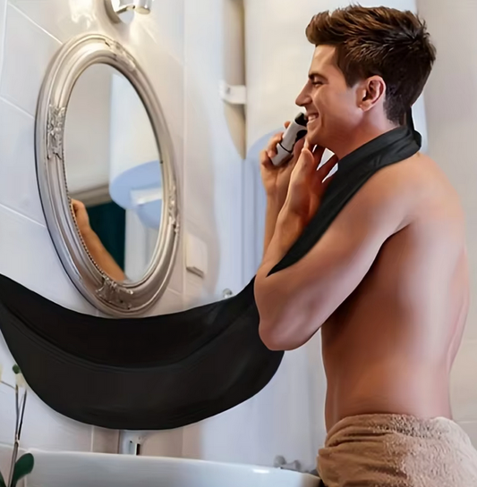 Beard Shaving Apron – Hair Cutting Apron with Mirror Attachment