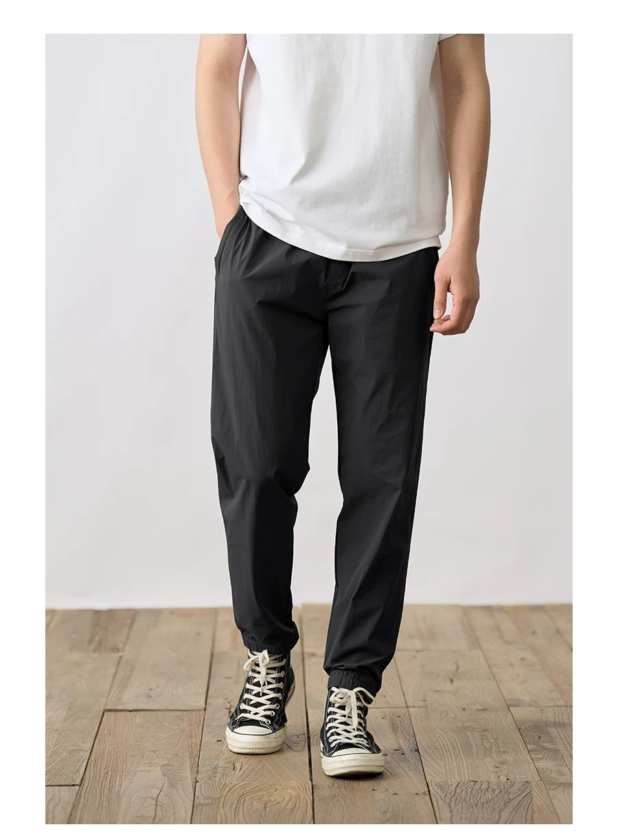 Lightweight Quick-Dry Tapered Ankle-Length Pants