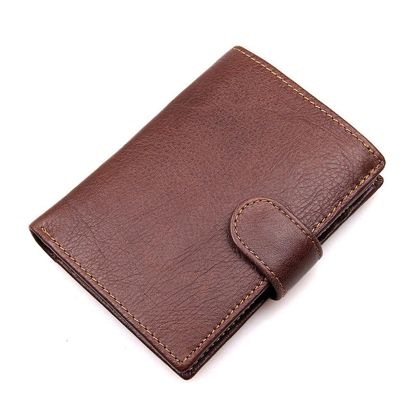 Genuine Leather RFID Card Holder Wallet – High-Quality Multi-Card Short Wallet