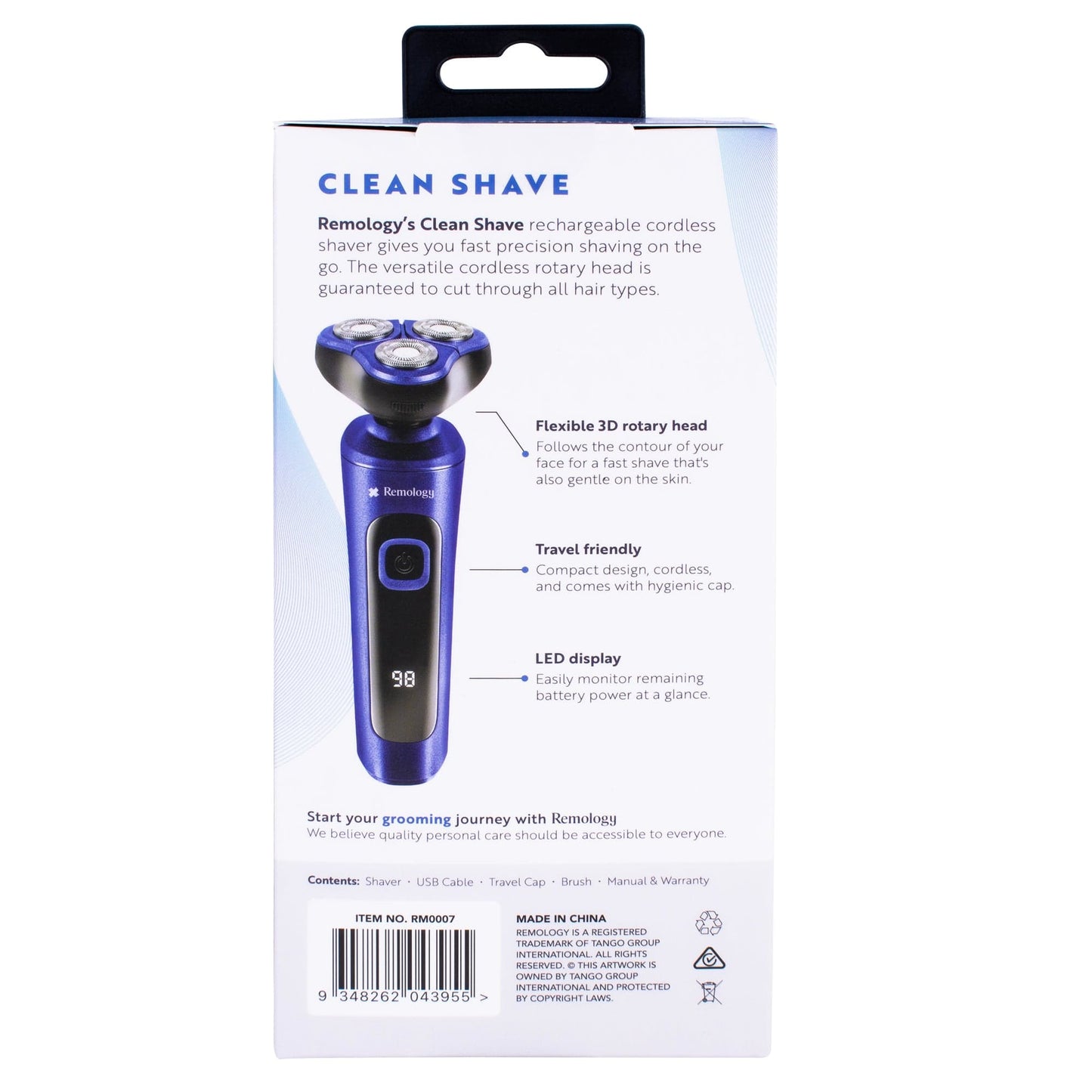 Remology Clean Shave Rechargeable Cordless Shaver